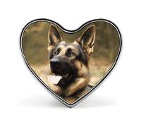 Heart Animal German Shepherd Brooch Classic Mini Pin 1 Inch Aluminum Alloy Lapel Pin Personalized Button Badge for Backpack Hat Suit Jacket Clothing Decoration