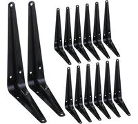 HEART ART 14 Pack Shelf Bracket 20cm,Floating Shelf Bracket L Brackets,Metal Shelf Brackets for Wall, 8”L x 6”H x 1.6”W