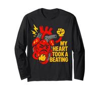 Heart Attack My Heart Took A Beating Cool Mens Surgery Recov Long Sleeve T-Shirt