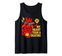 Heart Attack My Heart Took A Beating Cool Mens Surgery Recov Tank Top