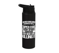 Heart Attack Survivor Apparel - Top Funny Survivors Design Stainless Steel Insulated Water Bottle
