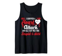 Heart Attack Survivor Recovery Humor Resilience Saying Tank Top