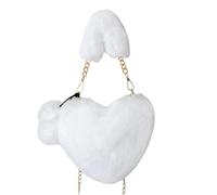 Heart Bag - Heart Shape Handbag | Comfortable and Spacious Heart Pocket for Women, Girls, Women, a stylish shoulder bag for daily life, white, Se référer au descriptif