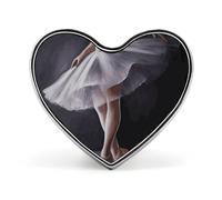Heart Ballet Dancer Printed Brooch Badge for Backpacks Or Lapels