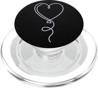 Heart Balloon Line Art PopSockets PopGrip for MagSafe