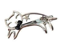 Heart Bangs Clip Hairpin Y2K Ornaments Silver Hairpin for Ladies Girls Punk