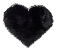 Heart Bath Mat Heart Shaped Rug, 12x16" Soft & Cozy Rug with Anti-Slip Backing, Decorative Fluffy Love Floor Carpets for Living Room and Bedroom