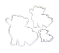 Heart Bear Teddy Love Toy Shape Cookie Cutter Dough Biscuit Pastry Fondant Sharp Stencil Cuddly Baby Shower Valentine's Day Soft (Small)