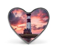 Heart Beauty Lighthouse Brooch Classic Mini Pin 1 Inch Aluminum Alloy Lapel Pin Personalized Button Badge for Backpack Hat Suit Jacket Clothing Decoration