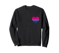 Heart Bi Heart Homo Bisexual Love LGBTQIA Bisexuality Sweatshirt