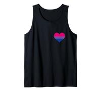 Heart Bi Heart Homo Bisexual Love LGBTQIA Bisexuality Tank Top