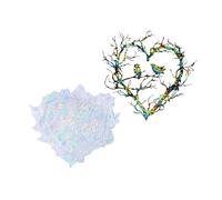 Heart Bird Nest Wall Decoration Holographics Epoxy Resin Mold for Home and Offices Crafting