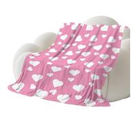 Heart Blanket - Cosy Decorative Comfort | Love Heart Throw Blanket | Valentine's Day Decorations Throws for Sofas, Romantic Home Decoration, Bedroom, Living Room, , as a Gift and