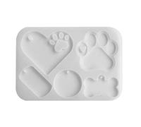 Heart Bone Silicone Molds Epoxy Resin Casting Mold Craft Keychain Pendant Mold for Ornaments Decoration Epoxy Resin Molds Silicone Rectangle Keychain Jewelry for Beginners Unique