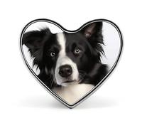 Heart Border Collie Brooch Classic Mini Pin 1 Inch Aluminum Alloy Lapel Pin Personalized Button Badge for Backpack Hat Suit Jacket Clothing Decoration