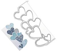 Heart Border Mold Hollow Frame Metal Cutting Dies for Card Making, Cut Stencils for DIY Scrapbooking Photo Album Paper Decorative Craft for Greeting Cards Invitation Birthday Gift Punch Stencil