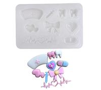 Heart Bow Silicone Hollow Epoxy Shaker Fill Silicone Mold Epoxy Resin Filler Mold Resin Mold Shaker Mold
