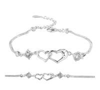 Heart Bracelet - Bracelet with Elegant | Fashion Jewelry For Wife Lady Grandmother Friend Wedding, Consulte la descripción, Copper, Unisex