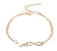 Heart Bracelet for Girls, Handmade Alloy Heart Jewellery - Romantic Adjustable Charm for Dating, Camping, Travel, Beach Parties, Se référer à la description, Metal, Refer to description