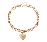 Heart Bracelet for Women Gold Chunky Chain Necklace for Women Link Chain Bracelet Adjustable Link Bracelets (Uniform Size)