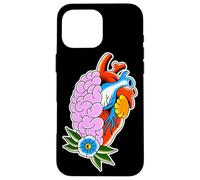 Heart Brain Empath Connection Flower Case for iPhone 16 Pro Max