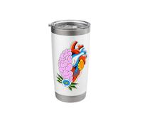 Heart Brain Empath Connection Flower Stainless Steel Insulated Tumbler