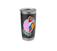 Heart Brain Empath Connection Flower Stainless Steel Insulated Tumbler