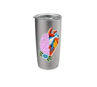 Heart Brain Empath Connection Flower Stainless Steel Insulated Tumbler