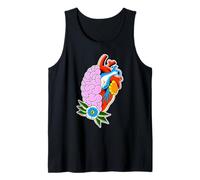 Heart Brain Empath Connection Flower Tank Top