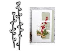 Heart Branch Die Cuts for Card Making, Love Metal Cutting Dies for Paper Scrapbooking, DIY Stencils for Album Party Wedding Festivals Decoration