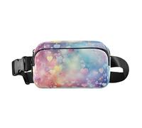 Heart Bubble Dream Color Stylish Fanny Waist Pack for Women Men Teens Large Capacity Zipper Fanny Pack Sling Bag with Adjustable Strap for Shopping Sports Work