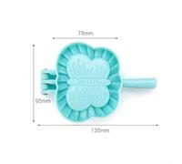 Heart Butterfly Flower Dumpling Maker with 3 Styles Dough Press for Ravioli and Pie Making in Blue(M Heart)