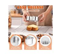 Heart Cake Pan, 6 Inch Small Heart Shaped Baking Pans for Oven & Dishwasher, 2Pcs Layer Smash Cake Tins Molds