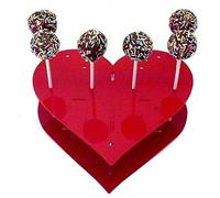 Heart Cake Pop Stand by Super Cool Creation, Red - Standard