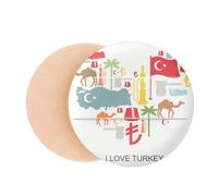 Heart Camel Lira National Flag Coconut Tree Air Cushion Makeup Foundation Sponge Powder Puff