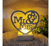 Heart Candle Mould, Mr&Mrs 3D Heart Silicone Moulds Valentine's Day Love Heart Mold for Candle Resin Casting Molds,Love Resin Mold,Heart Shape Silicone Moulds for Crafts Home Decoration