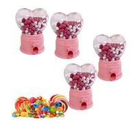 Heart Candy Dispenser, Mini Heart Shaped Candy Dispenser Valentine candies Dispensers Machine And Valentine's Day Exchange Treats Teacher Gifts Romantic Hearts candies Machine (4pcs)