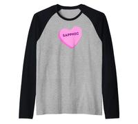Heart Candy Sapphic for Queer and Gay Women Raglan Baseball Tee