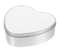 Heart Candy Storage Tin Box, Sublimation Printable Iron Gift Container | Small Heart Shape, Good Sealing Effects, Silver Finish, for Jewelry and Delicate Small Things