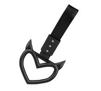 Heart Car Drift Strap - Devil Handle Ring, Rear Bumper Grip | Car Grab Loop for Drift Modification, Heart Charm Quick Installation