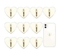Heart Cell Phone Ring - 10Pcs Stylish Cell Phone Finger Ring | Phione Chaarm Hook | Hearts Phoine Grip Suitable For Secure Phones Holding, Hands-Friee Stand Support, Dailly Mobile Use, And Decorative