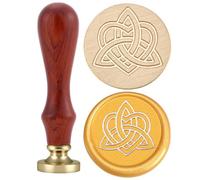 Heart Celtic Knot Wax Seal Stamp, Sealing Wax Stamp with Retro Rosewood Handle for Wedding Invitations, Thanksgiving Card,Envelope, Postage Letter, Wine Package