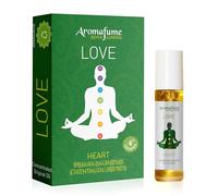Heart Chakra Essential Oil Roll-On Blend by Aromafume | 10ml/0.33 fl oz | Anahata | Aromatherapy Oils for Chakra Balance | Rose & Bergamot Extracts | Emerald Incense for Meditation, Yoga, Reiki