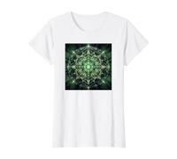 Heart Chakra Love Sacred Geometry Value Graphic T-Shirt, Women, White, XL