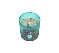 Heart Chakra Mint Crystal Chip Candle KDMD Teal One Size
