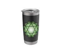 Heart Chakra Symbol | Geometric Green Mandala Design Stainless Steel Insulated Tumbler
