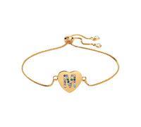 Heart Charm Bracelet 26 English Letters Adjustable Bracelet Crystal Embellished Bracelet Accessory Cute Earrings Studs (M, One Size)