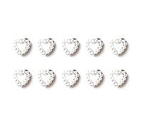 Heart Charms Rhinestones Clear Crystals Alloy Jewel Art Decorations Valentine's Day Manicure Supplies Accessories Charm For Kids Boy Girls Purse Jewelry Making