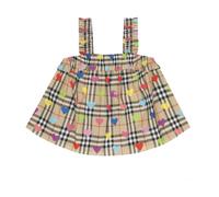 Heart Check Cotton Top, unisex, Burberry, Kids Sleeveless Tops, Multicolor, 12 Y, Kids 12 Y