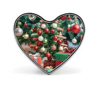 Heart Christmas Decoration Brooch Classic Mini Pin 1 Inch Aluminum Alloy Lapel Pin Personalized Button Badge for Backpack Hat Suit Jacket Clothing Decoration